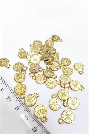 Gold Renk İmitasyon Metal Para Pul