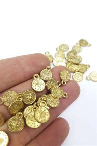 Gold Renk İmitasyon Metal Para Pul