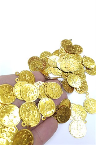 Gold Renk Alüminyum Metal Para Pul