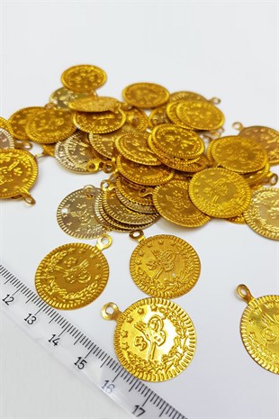 Gold Renk Alüminyum Metal Pul Para