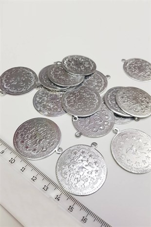 Gümüş Rengi Alüminyum Metal Pul Para