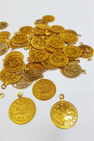 Gold Renk Alüminyum Metal Pul Para