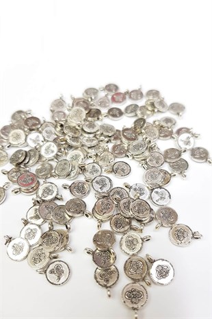 Gümüş Renk İmitasyon Metal Para Pul