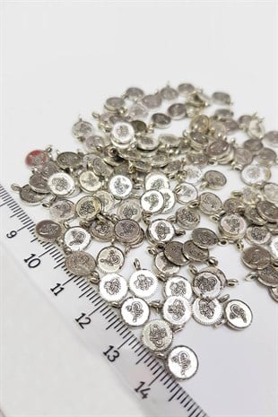 Gümüş Renk İmitasyon Metal Para Pul