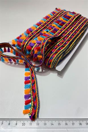 İnce Küçük Püsküllü Dekoratif Şerit Antik Aplik