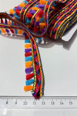 İnce Küçük Püsküllü Dekoratif Şerit Antik Aplik