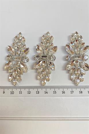 İnce Mekik Taşlı Ütüyle Yapışan Parlak Taşlı Aplik