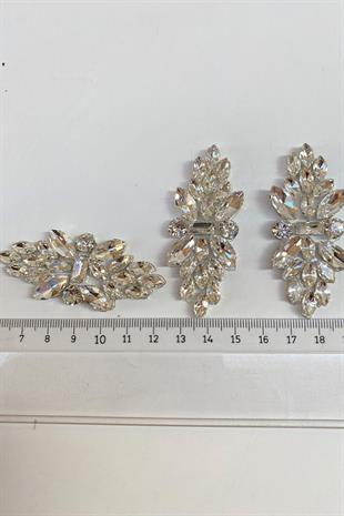 İnce Mekik Taşlı Ütüyle Yapışan Parlak Taşlı Aplik