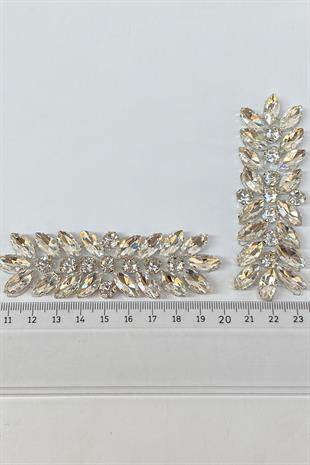 İnce Ütüyle Yapışan Parlak Taşlı Aplik