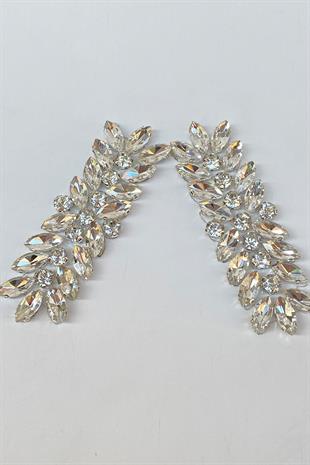 İnce Ütüyle Yapışan Parlak Taşlı Aplik