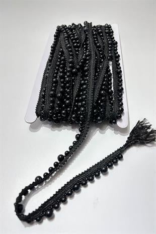 İnci Boncuklu Dekoratif Saçak Şerit Kenar