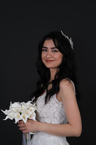 İnci Boncuklu Taşlı Yan Toka Gelin Aksesuarı