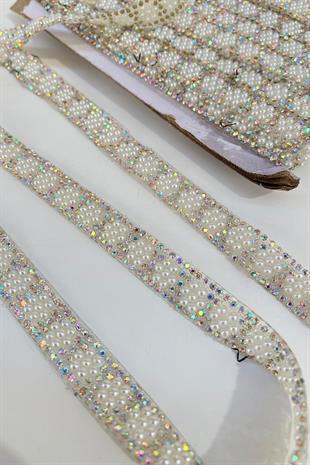 لؤلؤة مطرزة بالحديد على شريط الحجر زين