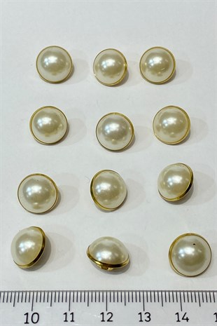 زر مخيط سفلي بلاستيك لؤلؤي 10 قطع