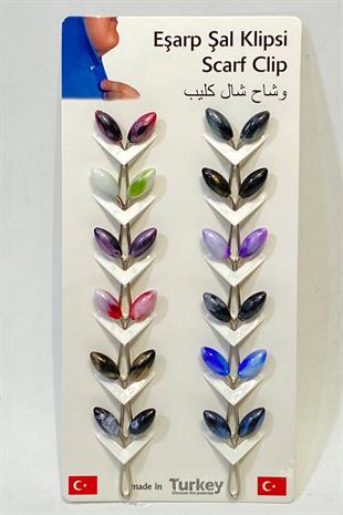 لؤلؤة وشاح غير ثقب إبرة كليب 12 قطع