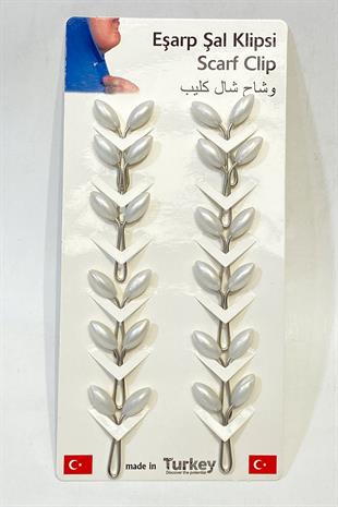 لؤلؤة وشاح غير ثقب إبرة كليب 12 قطع