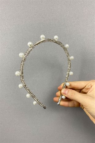 İncili Ve Full Taşlı Tasarım Saç Aksesuarı