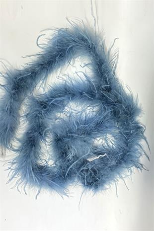 Indigo Blue Malibu Ostrich Feather