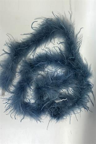 Indigo Blue Malibu Ostrich Feather