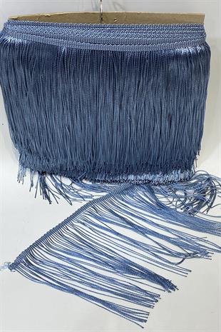 İndigo Mavi Saçak Püskül Şerit