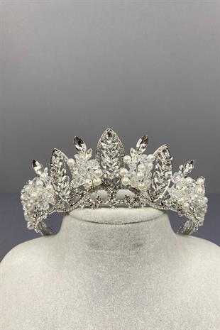 Jabbah Boncuk İşlemeli Gelin Kına Tacı