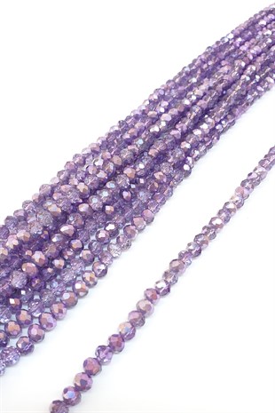 Janjanli Light Purple Crystal Beads 6 Mm