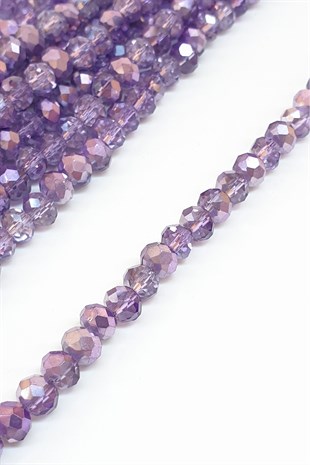 Janjanli Light Purple Crystal Beads 6 Mm