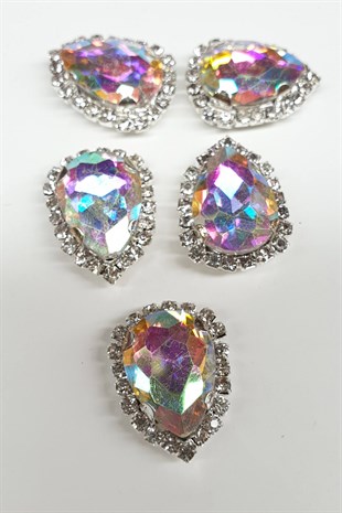 Janjanlı Beyaz Damla Kasalı Dikme Taş