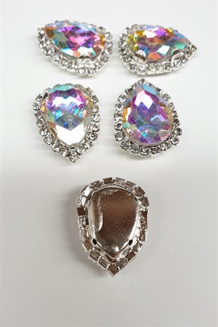 Janjanlı Beyaz Damla Kasalı Dikme Taş