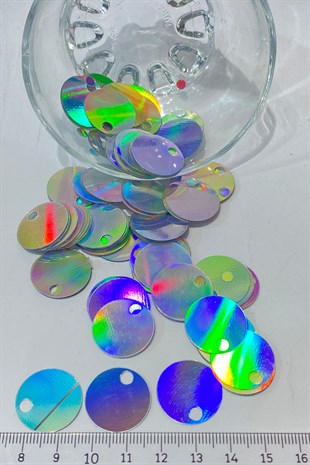 Janjanlı Gümüş Patik ve Çanta Pulu 20 mm