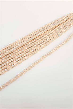 Janjanlı Krem Kristal Boncuk 8 mm