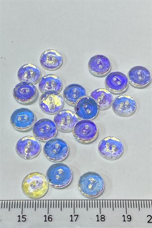 زر بلاستيك صغير مثقوب دائري مع 10 قطع جانجان