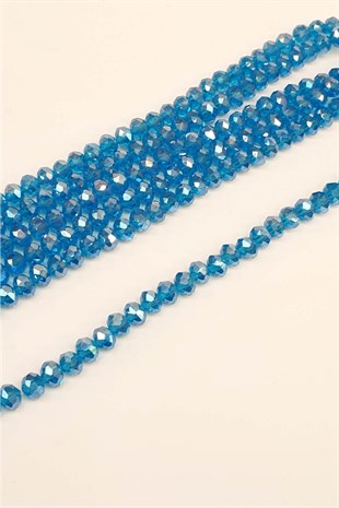 Janjanlı Mavi Kristal Boncuk 8 mm
