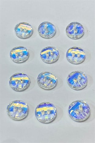 زر دائري بفتحة في الوسط ، 10 قطع