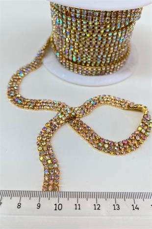 خرز حجري لامع من 3 صفوف من بيوغلو مع جانجان