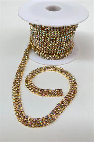 خرز حجري لامع من 3 صفوف من بيوغلو مع جانجان