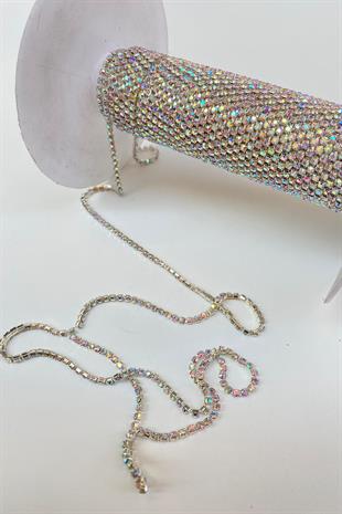 شريط بيوغلو لامع، خرز من الحجر الناعم مع جانجان ss12