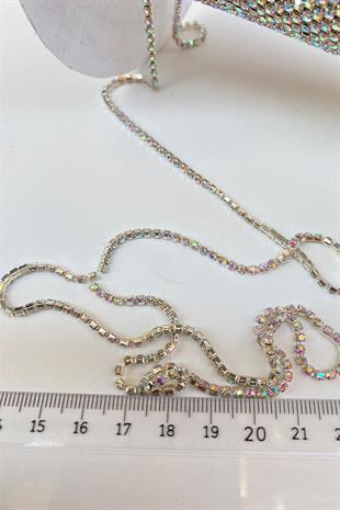 شريط بيوغلو لامع، خرز من الحجر الناعم مع جانجان ss12