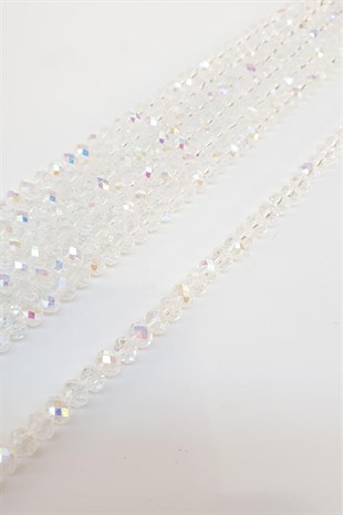 Janjanlı Şefaf Kristal Boncuk 6 Mm