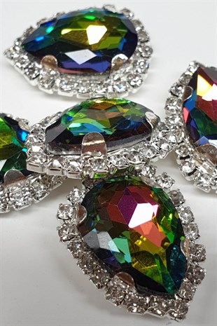 Janjanlı Yeşil Damla Kasalı Dikme Taş