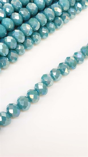 Janjanlı Yeşil Kristal Boncuk 8 mm