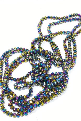 Janjanlı Yeşil Kristal Boncuk 8 mm