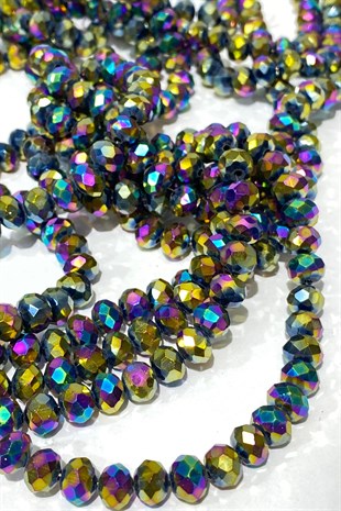 Janjanlı Yeşil Kristal Boncuk 8 mm