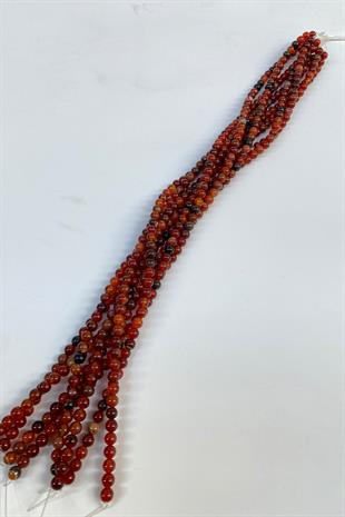 Kahve Doğal Taş Akik 6 mm