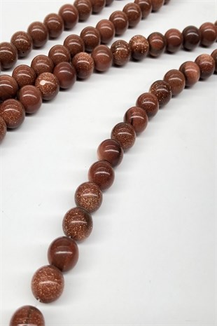 Kahve Rengi Yıldız Doğal Taş Boncuk 10 mm