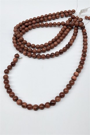 Kahve Rengi Yıldız Doğal Taş Boncuk 10 mm