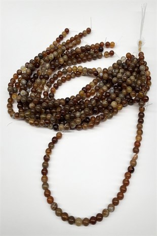 Brown Agate Natural Stone Beads 8 mm