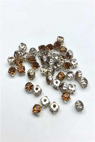 Kahverengi Kasalı Plastik Dikme Taş 25 adet