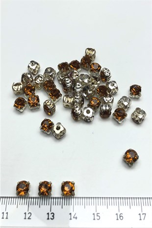 Kahverengi Kasalı Plastik Dikme Taş 25 adet