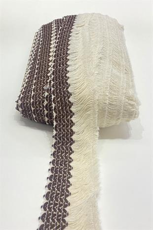 Kahverengi Pamuk Püskül Saçak